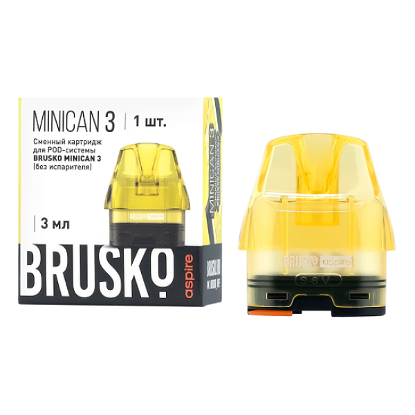 Сменный Картридж Brusko Minican 3, (Жёлтый), 3 Мл, Упак. 1 Шт в Петрозаводске