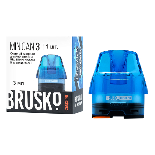 Сменный Картридж Brusko Minican 3, (Синий), 3 Мл, Упак. 1 Шт в Петрозаводске