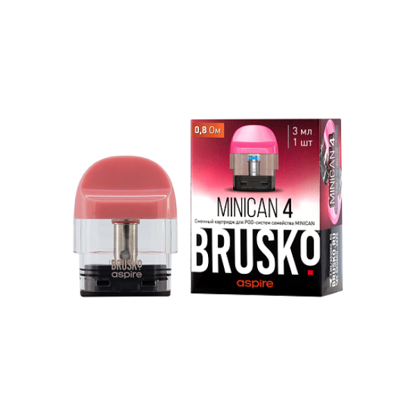 Сменный Картридж Brusko Minican 4 (3Мл) 0,8 Ом, Упак. 1 Шт розовый в Петрозаводске