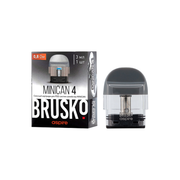 Сменный Картридж Brusko Minican 4 (3Мл) 0,8 Ом, Упак. 1 Шт серый в Петрозаводске