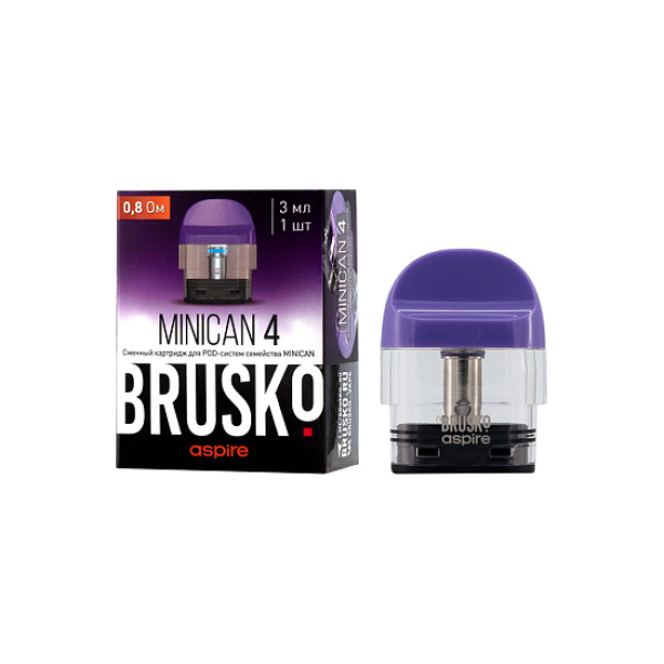 Сменный Картридж Brusko Minican 4 (3Мл) 0,8 Ом, Упак. 1 Шт синий в Петрозаводске