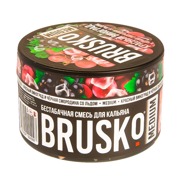 Смесь Brusko Medium Красный Виноград И Чёрная Смородина Со Льдом  250 гр в Петрозаводске