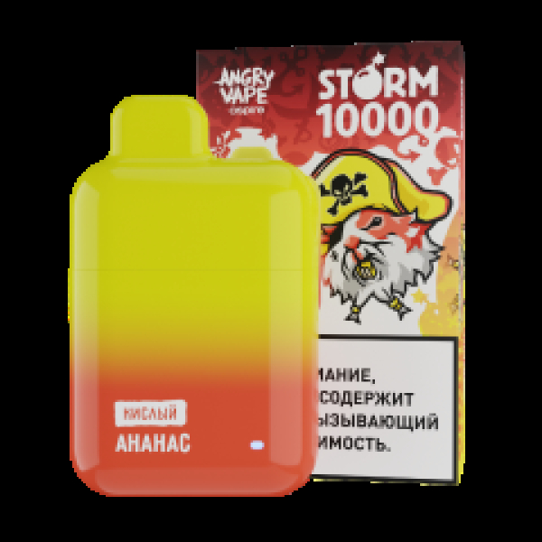 Электронка Angry Vape  Storm Ананас 10000 затяжек в Петрозаводске