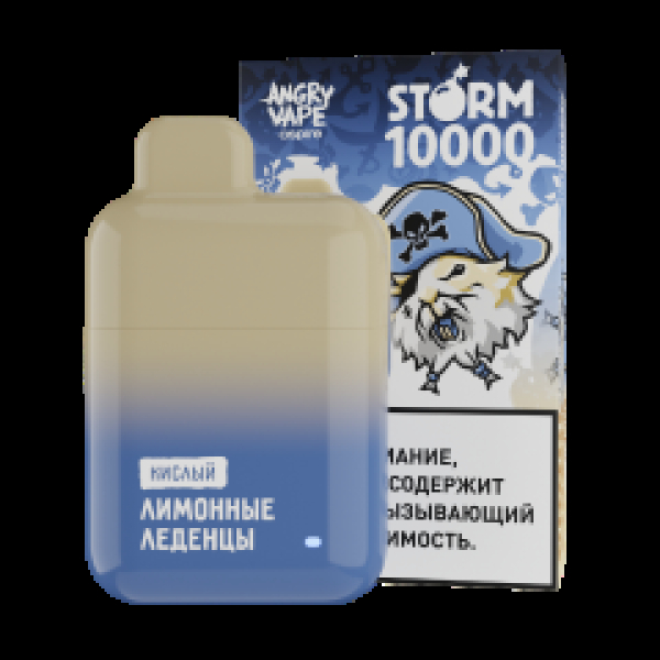 Электронка Angry Vape  Storm Лимонные Леденцы 10000 затяжек в Петрозаводске