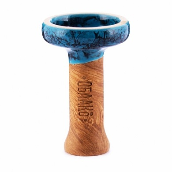 Чаша Облако Black Glaze Голубой Черный Мрамор для кальяна в Петрозаводске