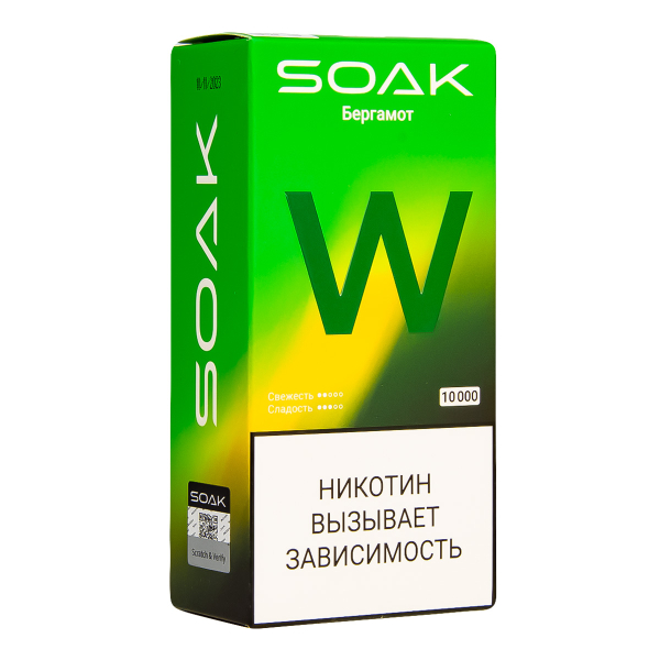 Электронная сигарета Soak W Бергамот 10000 в Петрозаводске