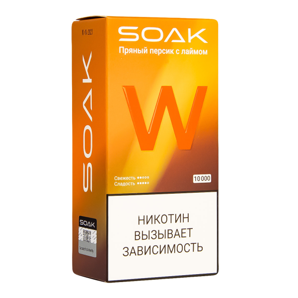 Электронная сигарета Soak W Пряный Персик С Лаймом 10000 в Петрозаводске