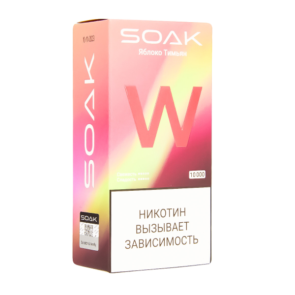 Электронная сигарета Soak W Яблоко Тимьян 10000 в Петрозаводске
