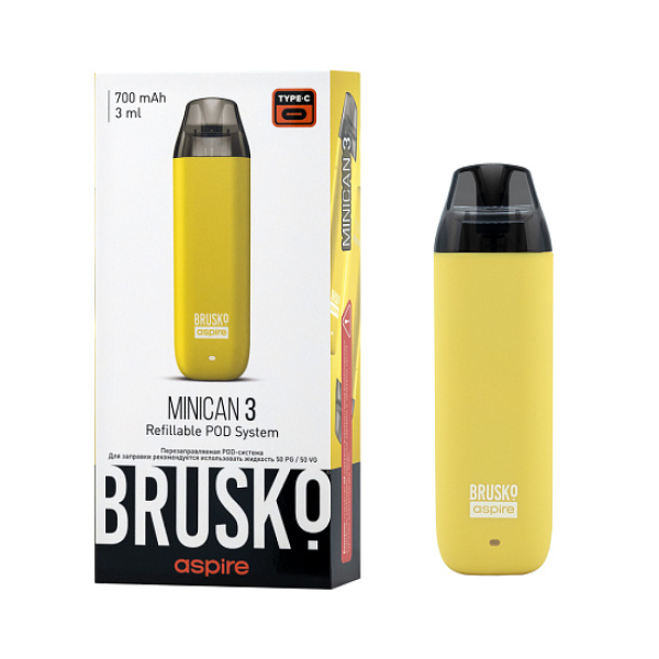POD-система Brusko Minican 3 Жёлтый в Петрозаводске