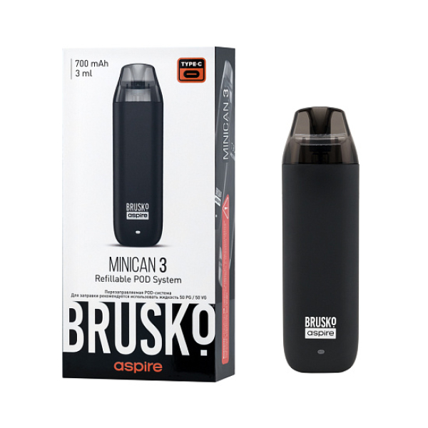 POD-система Brusko Minican 3 Чёрный в Петрозаводске