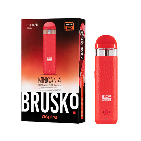 POD-система Brusko Minican 4 Красный в Петрозаводске