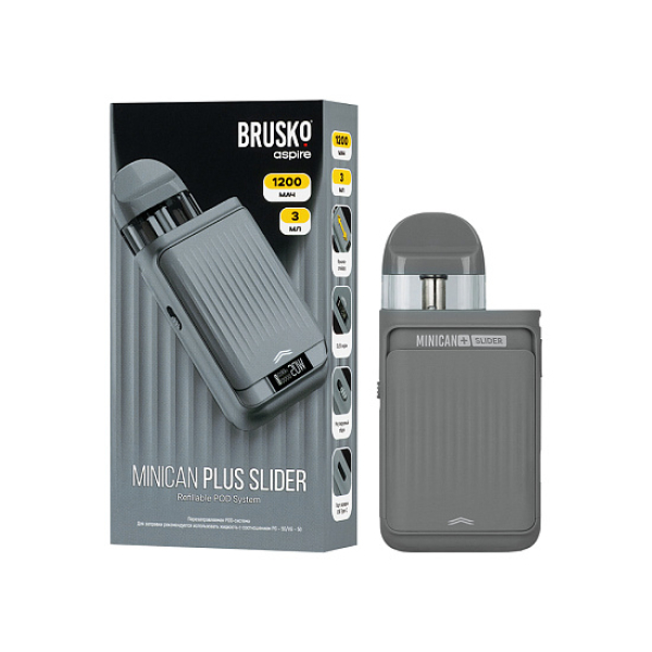 POD-система Brusko Minican Plus Slider Серый в Петрозаводске