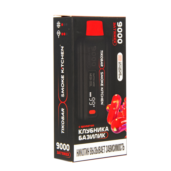 Электронка Tikobar X Smoke Kitchen Solo Клубника Базилик 9000 тяг в Петрозаводске