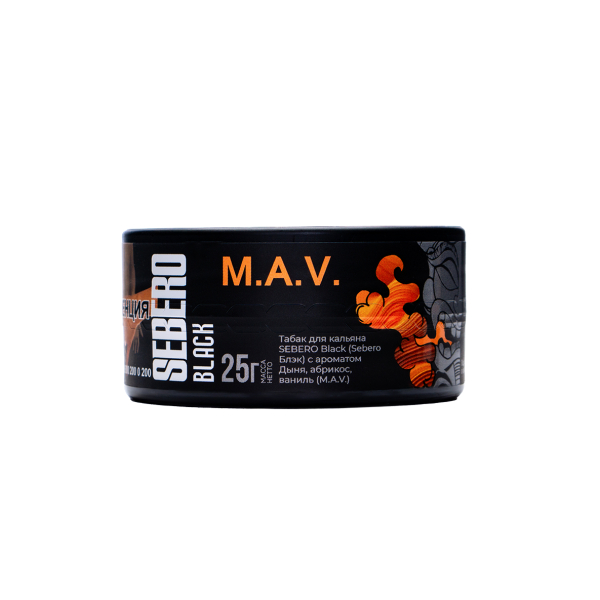 Табак Sebero Black Black M.a.v. 25 грамм в Петрозаводске