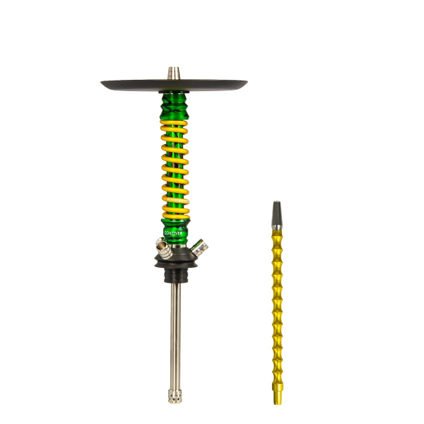 Кальян Mamay Customs Coilovers Mini Зелёный Сплеш Золотой в Петрозаводске