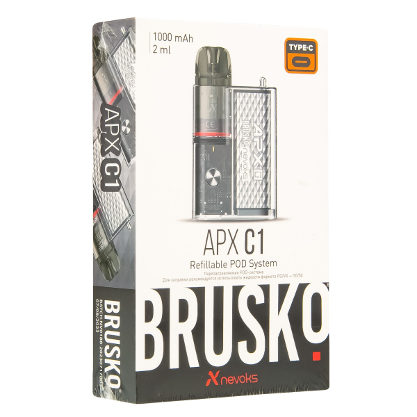 POD-система Brusko Apx C1 Серебристый Кристалл в Петрозаводске