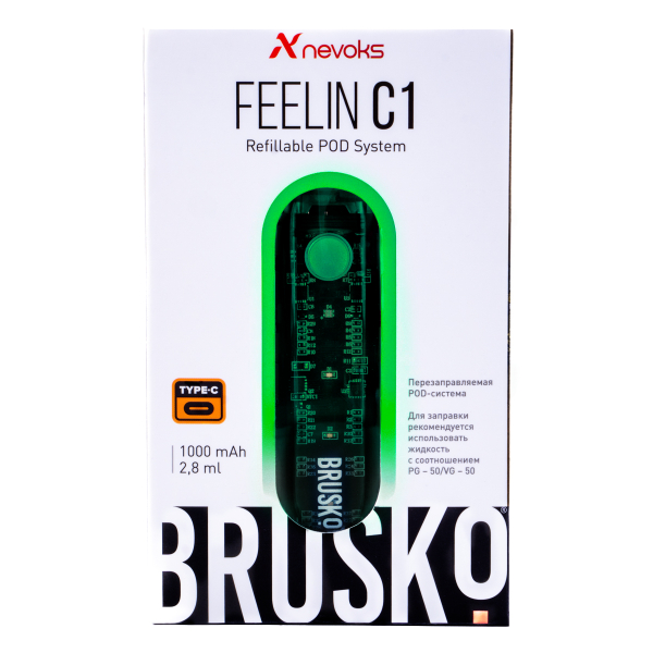 POD-система Brusko Feelin C1 Зеленый в Петрозаводске