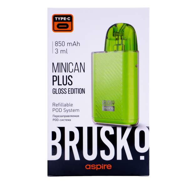 POD-система Brusko Minican Plus Gloss Edition Зелёный в Петрозаводске