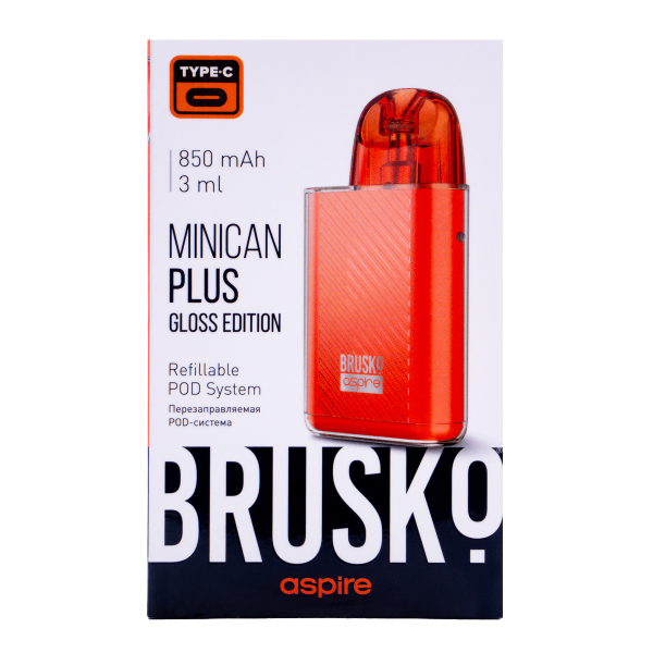 POD-система Brusko Minican Plus Gloss Edition Красный в Петрозаводске