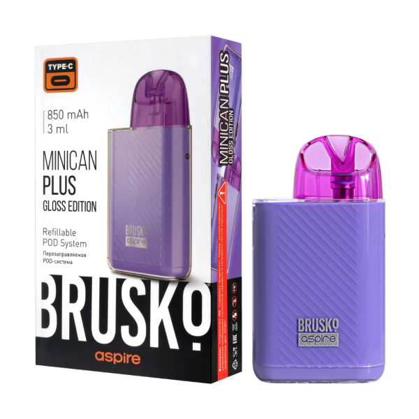POD-система Brusko Minican Plus Gloss Edition Фиолетовый в Петрозаводске