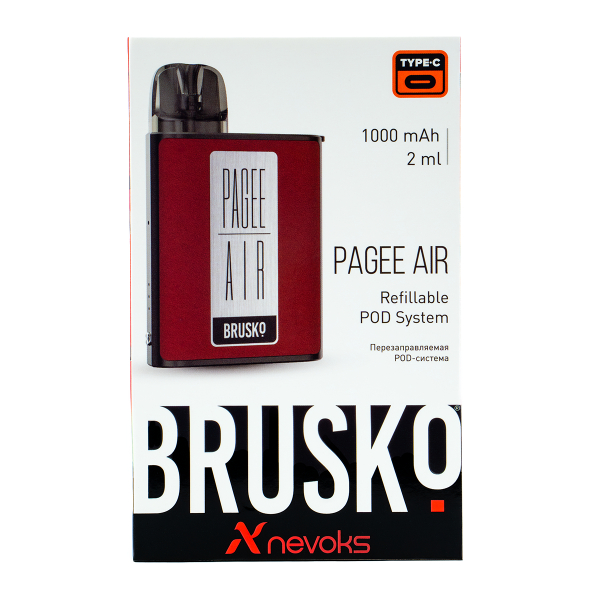POD-система Brusko Pagee Air Crimson Red Красный в Петрозаводске