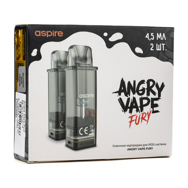 Картридж Angry Vape Fury 45 мл 0.8 Ом ( 2 шт.) в Петрозаводске