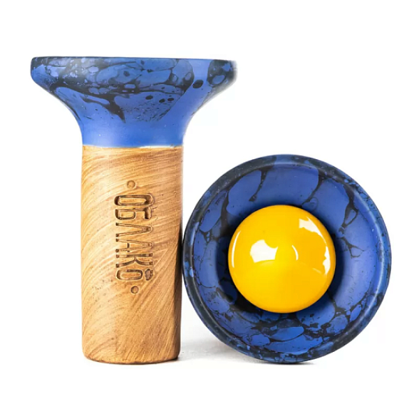 Чаша Облако Flow Yellow On Blue Black Marble в Петрозаводске