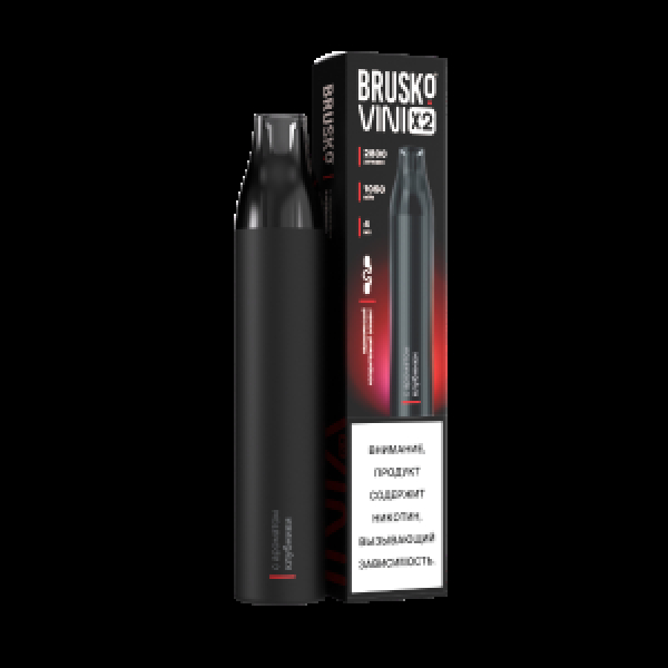 Электронка Brusko Vini X2 Клубника 2800 затяжек в Петрозаводске