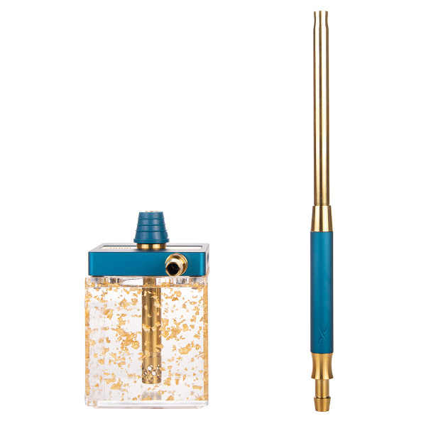 Кальян Hoob Subatom Marine Blue X Gold | Cube Mini Gold в Петрозаводске