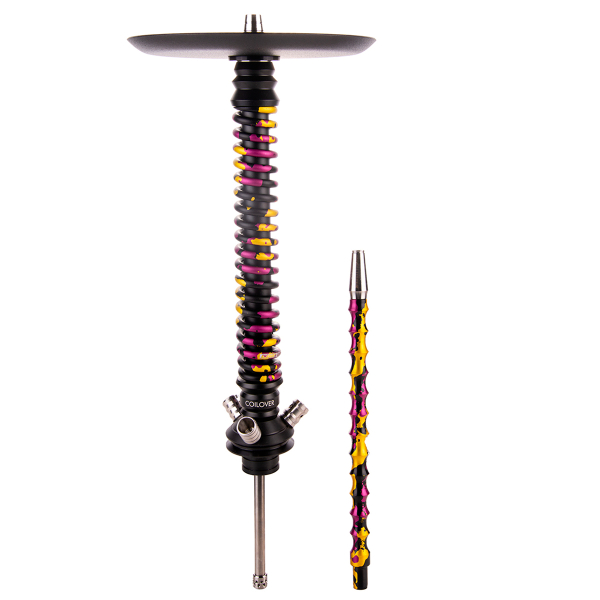 Кальян Mamay Customs Coilover Большой   Чёрный Пурпурный/золотой Камуфляж в Петрозаводске