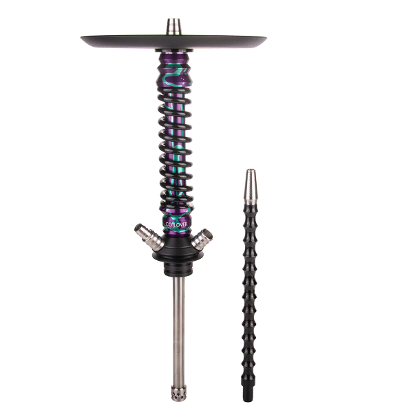 Кальян Mamay Customs Coilover Mini  Фиолетово Бирюзовый Сплеш Чёрный в Петрозаводске