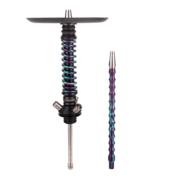 Кальян Mamay Customs Coilover Mini  Чёрный Фиолетовый/бирюзовый Сплеш в Петрозаводске