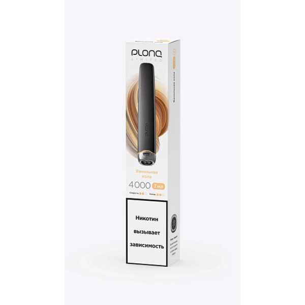 Электронка Plonq Plus Pro Black Ванильная Кола 4000 затяжек в Петрозаводске