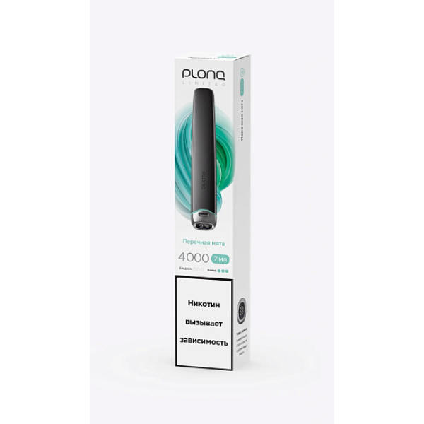 Электронка Plonq Plus Pro Black Перечная Мята 4000 затяжек в Петрозаводске