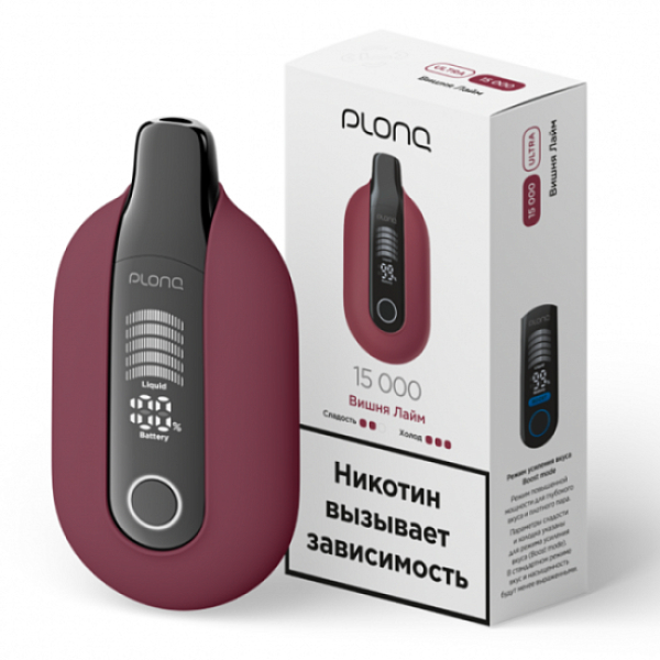 Электронная сигарета Plonq Ultra Вишня Лайм 12000 затяжек в Петрозаводске